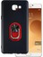 Samsung Galaxy C9 Pro Kılıf Kickstand Yüzüklü Mat Sililkon Kılıf 1