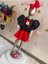 Kız Çocuk Kırmızı Etekli Mickey Mouse Detaylı Takım 1
