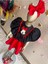 Kız Çocuk Kırmızı Etekli Mickey Mouse Detaylı Takım 3
