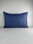 Çizgili Saten Indigo Mavi 2 Adet 50X70 Yastık Kılıfı 4