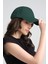Spor Kep Şapka Ayarlanabilir Tokalı Petrol Yeşili Gabardin Kep Şapka Baseball Cap 4