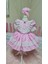 Kız Çocuk Tüllü Kabarık Pembe Vintage Elbise 1