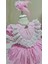 Kız Çocuk Tüllü Kabarık Pembe Vintage Elbise 5