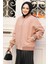 Düğmeli Camel Tesettür Bomber Ceket 9263C 1