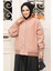 Düğmeli Camel Tesettür Bomber Ceket 9263C 2