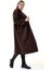 Kadın Oversize Acı Kahve Kaşe Kaban 3