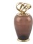 Antik Gold Kapaklı Kahve Cam Vazo 19X32 cm 1