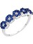 ve Safir Taşlı Papatya 5 Taş Yüzük 0424R0192 1