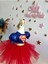 Kız Çocuk Super Girl Pelerinli Kabarık Kostüm Elbise 2