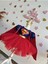 Kız Çocuk Super Girl Pelerinli Kabarık Kostüm Elbise 5