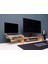Ahşap Monitör Standı,çift Monitör Standı,çift Monitör Masa Çalışma Alanı Standı- Vernikli 4