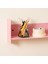 Dekoratif Metal Duvar Rafı - 45X15 - Pembe 5