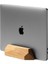Dikey Laptop Tutucu Ahşap Stand - Meşe 5