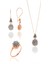 Gümüş Rose Zirkon Taşlı Elmas Montürlü Çiçek Modeli Set SGTL11338SET 1