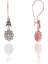 Gümüş Rose Zirkon Taşlı Elmas Montürlü Çiçek Modeli Set SGTL11338SET 5