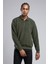 Erkek Newblend Polo Yaka Sweatshirt 241043 Haki 1