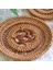 6'lı Set El Yapımı Doğal Rattan Bardak Altlığı Şık ve Dayanıklı Tasarım Bohem Iskandinav Tarz (10CM) Oceanpoint 2
