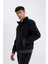 Slim Fit Dar Kesim Dik Yaka Astarlı Fermuarlı Çift Cepli Mevsimlik Suni Deri Mont Ceket C5633AX24WN 3
