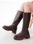 236-340 Kahverengi Fermuarlı Günlük Kadın Çizme 2