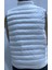 Beyaz Fermuarlı ve Cepli Polyester Standard Fit Erkek Rüzgar Geçirmez Şişme Yelek 2