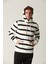 Erkek Çizgili Kapüşonlu Sweatshirt 3