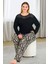 Renk ve Desen Seçenekli Lady Battal Büyük Beden Anne Pijama Takımı 2