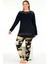Renk ve Desen Seçenekli Lady Battal Büyük Beden Anne Pijama Takımı 4