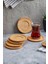 Bambu Çay Tabağı 6 Adet Doğal Bambu Çay Tabağı Altlığı Yuvarlak Dekoratif Bardak Altlığı Seti Emr Home 1