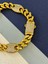 22,99 gr Gold Renk Zirkon Taşlı Oval Bağlantılı Gurmet 925 Gümüş Bileklik 3