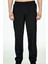 Siyah Erkek Düz Paça Beli Lastikli Cepli Mıcropoly Kumaş Eşofman Altı EDY2401S 1