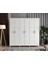 Ücretsiz Montaj - %100 MDF Milano 6 Kapaklı Beyaz Gardırop - MDF Dolap - Elbise Dolabı 2