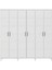 Ücretsiz Montaj - %100 MDF Milano 6 Kapaklı Beyaz Gardırop - MDF Dolap - Elbise Dolabı 3