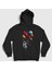 Unisex Siyah Astronot Balon Astronaut Balloon Kapüşonlu Sweatshirt 1