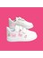 Tatlı Pembe Ayıcıklar Baskılı Bantlı Beyaz Kız Çocuk Spor Ayakkabı Sneaker 1