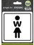 Bi' Değişik Sticker - W Wc İşareti Kadın 1460 1