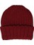 Claret Red Beanie Bordo Yünlü ve Katlamalı Selanik Örgü Bere 1