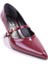 DZA07-389100 Bordo Rugan Stiletto Topuklu Kadın Ayakkabı 1
