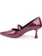 DZA07-389100 Bordo Rugan Stiletto Topuklu Kadın Ayakkabı 3