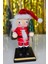 Noel Baba Fındıkkıran Masa Üstü Süs Obje Şapkalı Noel Baba Yılbaşı Masa Süsü 16cm 5