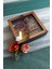 20X20X5 cm Ledli+Isimli Siyah-Bronz Anı Çerçevesi! Yeni Moda Çiçek Anı Çerçevesi! 2