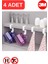 Beyaz Metal Yapışkanlı 4lü Askılık Yapışkanlı Kanca Mutfak Banyo Havluluk ve Organizer MT108B 1