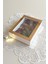 15 x 20 x 5 cm Ledli Beyaz-Bronz Anı Çerçevesi! Yeni Moda Çiçek Anı Çerçevesi! 2