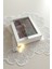 15 x 20 x 5 cm Ledli Beyaz-Gümüş Anı Çerçevesi! Yeni Moda Çiçek Anı Çerçevesi! 1