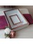 25 x 35 cm Yarı Kaplama Isimli Beyaz-Rose Anı Çerçevesi! Yeni Moda Çiçek Anı Çerçevesi! 1