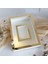25 x 35 cm Yarı Kaplama Ledli Beyaz-Gold Anı Çerçevesi! Yeni Moda Çiçek Anı Çerçevesi! 1