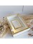 25 x 35 cm Yarı Kaplama Ledli Beyaz-Gold Anı Çerçevesi! Yeni Moda Çiçek Anı Çerçevesi! 2