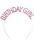 Pembe Renk Kristal Taşlı Parlak Birthday Girl Yazılı Taç 16X17 cm - Lisinya 1