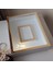 30 x 40 cm Yarı Kaplama Ledli Beyaz-Gold Anı Çerçevesi! Yeni Moda Çiçek Anı Çerçevesi! 1