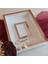 30 x 40 cm Yarı Kaplama Ledli+Isimli Beyaz-Rose Anı Çerçevesi! Yeni Moda Çiçek Anı Çerçevesi! 3