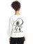Xsıde Bisiklet Yaka Snoopy Baskılı Oversize Kadın Kalın Sweatshirt 4
